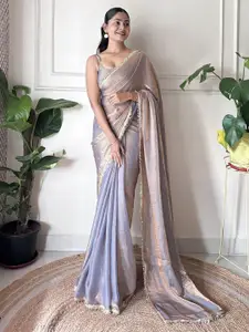 Saree mall Embellished Sequinned Tissue Sarees