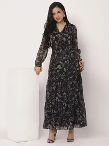 Moomaya Women Floral Printed Fit & Flare Dress