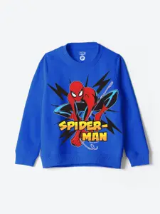 YK Marvel Boys Graphic Printed Pullover Sweatshirt