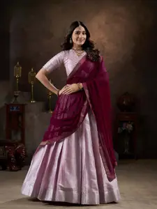 LOOKNBOOK ART Woven Design Ready to Wear Lehenga & Blouse With Dupatta