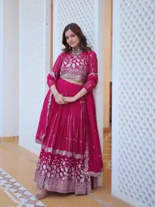 Ethnic Yard Embroidered Ready to Wear Lehenga & Blouse With Dupatta