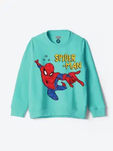 YK Marvel Boys Graphic Printed Pure Cotton Sweatshirt