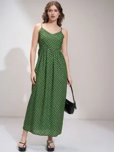 Tokyo Talkies Women Printed Strappy Fit Flare Maxi Dress