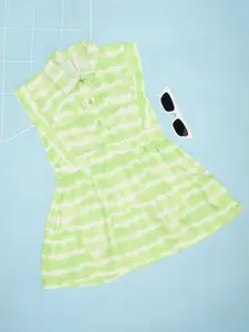 Pantaloons Junior Girls Tie and Dye Printed A-Line Dress
