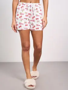 Dreamz by Pantaloons Women Printed Pure Cotton Mid-Rise Lounge Shorts
