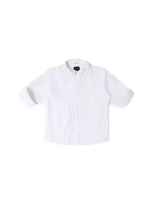 Allen Solly Junior Boys Wingtip Collar Textured Cotton Casual Shirt