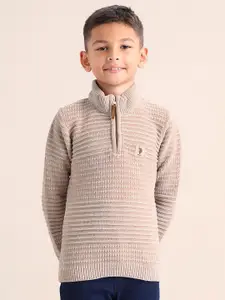 U.S. Polo Assn. Kids Boys Cotton Mock Collar Pullover