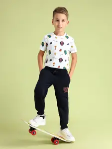 U.S. Polo Assn. Kids Boys Printed Cotton Joggers