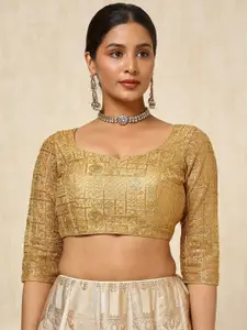 Soch Women Sequins Embellished Padded Saree Blouse