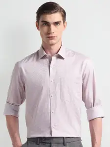 Arrow Men Classic Fit Spread Collar Micro Checked Cotton Formal Shirt