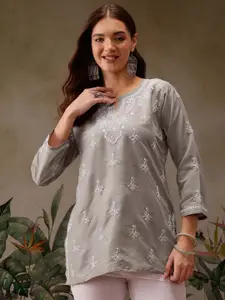 ADA Ethnic Motifs Embroidered Thread Work Thread Work Kurti
