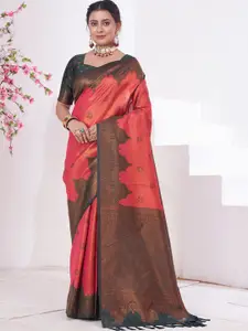 Mitera Woven Design Zari Kanjeevaram Saree