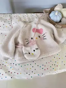 FOREVER FRIDAY Girls Round Neck Sweatshirt