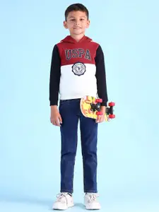 U.S. Polo Assn. Kids Boys Brand Logo Printed Pure Cotton Sweatshirt