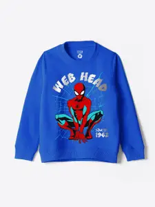 YK Marvel Boys Printed Round Neck Pullover Sweatshirt