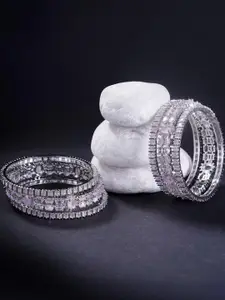 T4 JEWELS American Diamond Bangles Set of 6