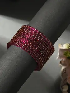 1ST TIME Set Of 12 Beaded Glass Bangles