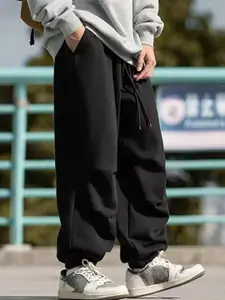 Imsa Moda Men Black Jogger Pants