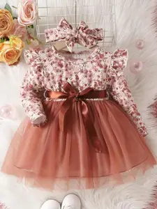 MAYARA FASHION Girls Coffee Brown Dresses