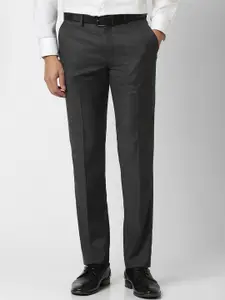 Van Heusen Men Slim Fit Mid-Rise Formal Trousers