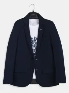 CHARCHIT Boys Single-Breasted Casual Blazer With T-Shirt