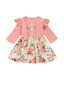 MAYARA FASHION Girls Peach Dresses