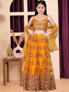 F Plus Fashion Girls Lehenga Choli with Dupatta Set