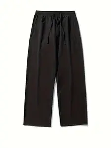 Imsa Moda Men Black Cotton Track Pants