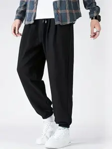 Imsa Moda Men Black Cotton Track Pants