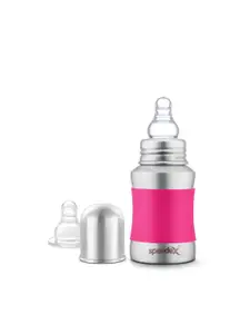 Speedex Pink & Silver-Toned Single Stainless Steel Solid Water Bottle