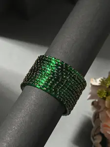 1ST TIME 12Pcs Beaded Glass Bangles