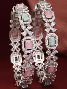 T4 JEWELS American Diamond Bangles set f 2