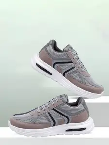 Bxxy Men Mesh Lace-Ups Mid-Top Running Non-Marking Shoes