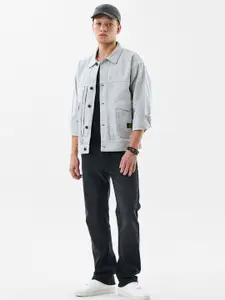 Snitch Men Solid Cotton Tailored Jacket