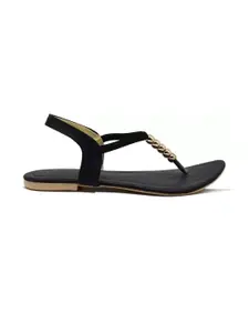 Miss Universe Women Black Flip Flops