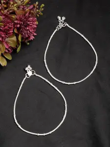 Anouk Set of 2 Silver-Plated Anklets