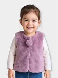 MiArcus Girls Round Neck Sleeveless Shrug