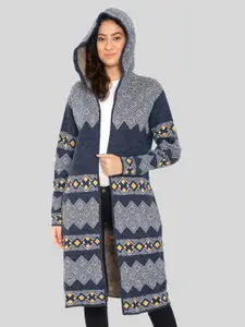 HAUTEMODA Women Winter Wear Long Front Open Sweater Shrug