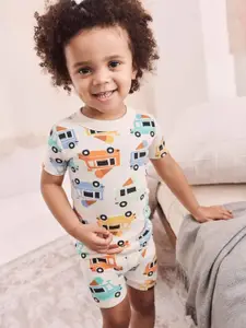 INCLUD Boys Printed Round Neck T-Shirt With Shorts