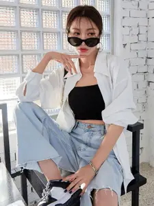 BAESD Women Comfort Regular Fit Solid Spread Collar Cotton Casual Shirt