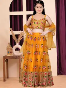 F Plus Fashion Girls Lehenga Choli with Dupatta Set