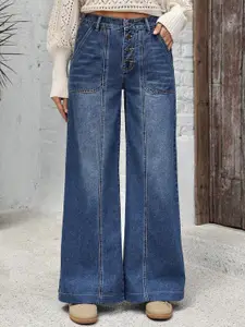 DressBerry Women Comfort High-Rise Straight Fit Light Fade Stretchable Jeans