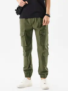 Snitch Men Regular Fit Mid-Rise Cargos