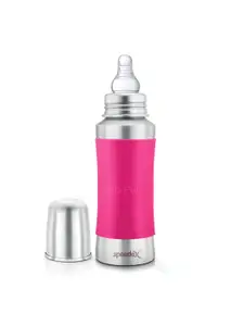 Speedex Pink & Silver-Toned Single Stainless Steel Solid Water Bottle