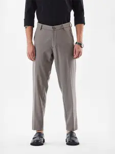 Snitch Men Slim Fit Mid-Rise Formal Trousers