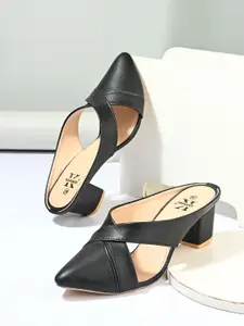 KARADDI Women Block Heel Mules