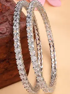 T4 JEWELS Rhodium-Plated German Silver Bangle