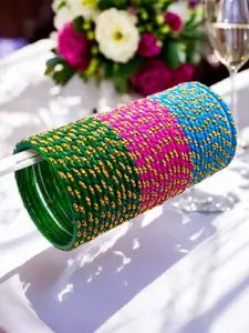 BeautyTrends Set Of 36 Stone-Studded Glass Bangles