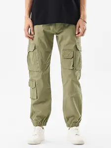 Snitch Men Regular Fit Mid-Rise Cargos