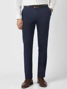 Van Heusen Men Slim Fit Mid-Rise Formal Trousers